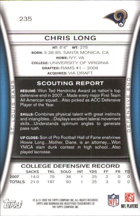 A5003- 2008 Bowman Football Card #s 1-250 +Rookies -You Pick- 15+ FREE US SHIP - Picture 449 of 479