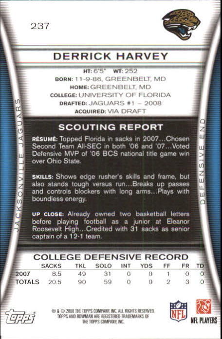 A5003- 2008 Bowman Football Card #s 1-250 +Rookies -You Pick- 15+ FREE US SHIP - Picture 453 of 479
