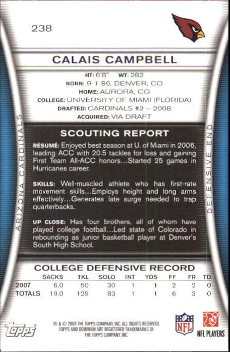 A5003- 2008 Bowman Football Card #s 1-250 +Rookies -You Pick- 15+ FREE US SHIP - Picture 455 of 479