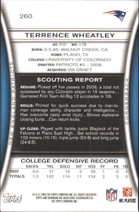 A5003- 2008 Bowman Football Cards 251-275 +Inserts -You Pick- 15+ FREE US SHIP - Picture 21 of 374