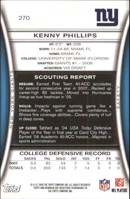A5003- 2008 Bowman Football Cards 251-275 +Inserts -You Pick- 15+ FREE US SHIP - Picture 41 of 374