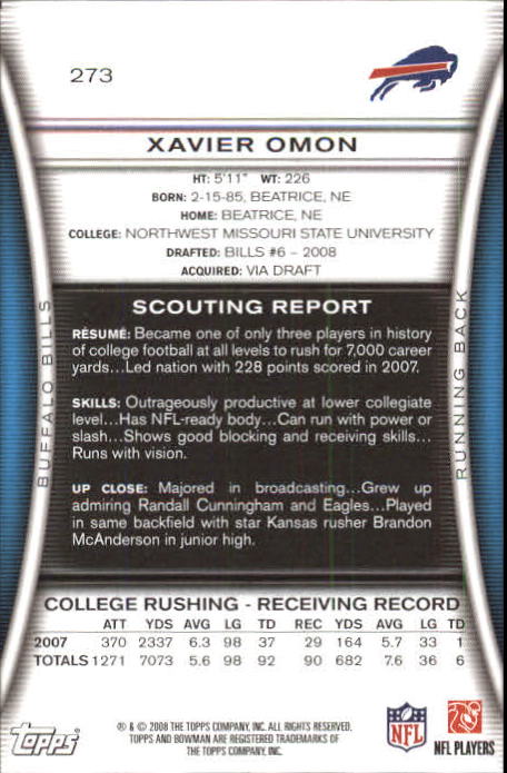 A5003- 2008 Bowman Football Cards 251-275 +Inserts -You Pick- 15+ FREE US SHIP - Picture 47 of 374