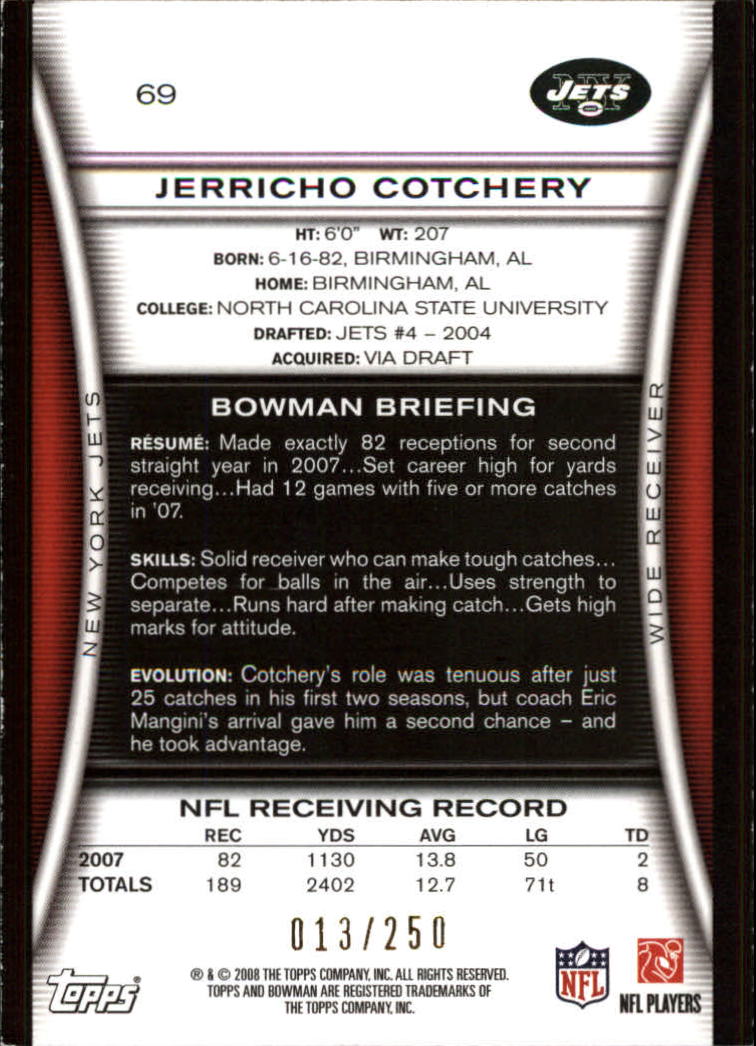 A5003- 2008 Bowman Football Cards 251-275 +Inserts -You Pick- 15+ FREE US SHIP - Picture 363 of 374