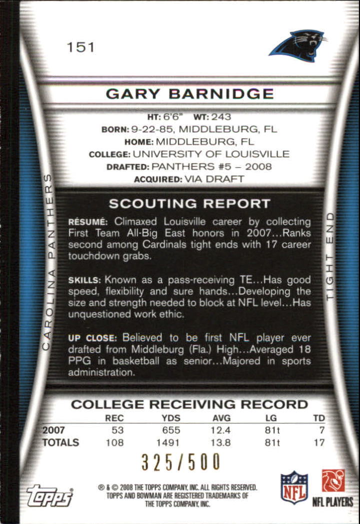 A5003- 2008 Bowman Football Cards 251-275 +Inserts -You Pick- 15+ FREE US SHIP - Picture 61 of 374