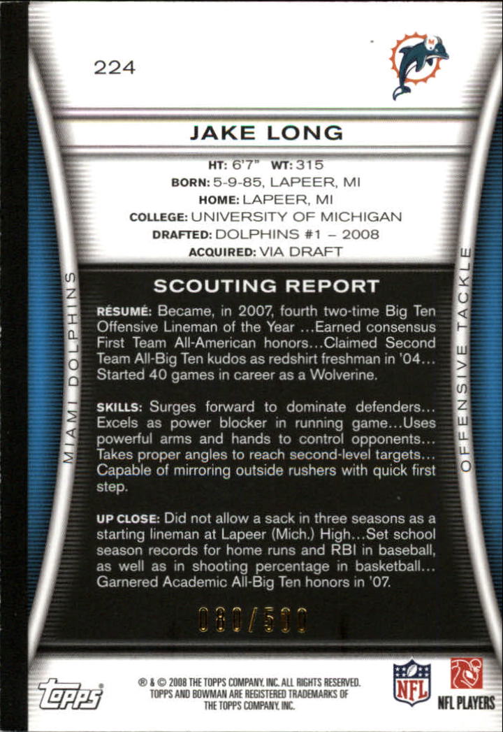 A5003- 2008 Bowman Football Cards 251-275 +Inserts -You Pick- 15+ FREE US SHIP - Picture 71 of 374