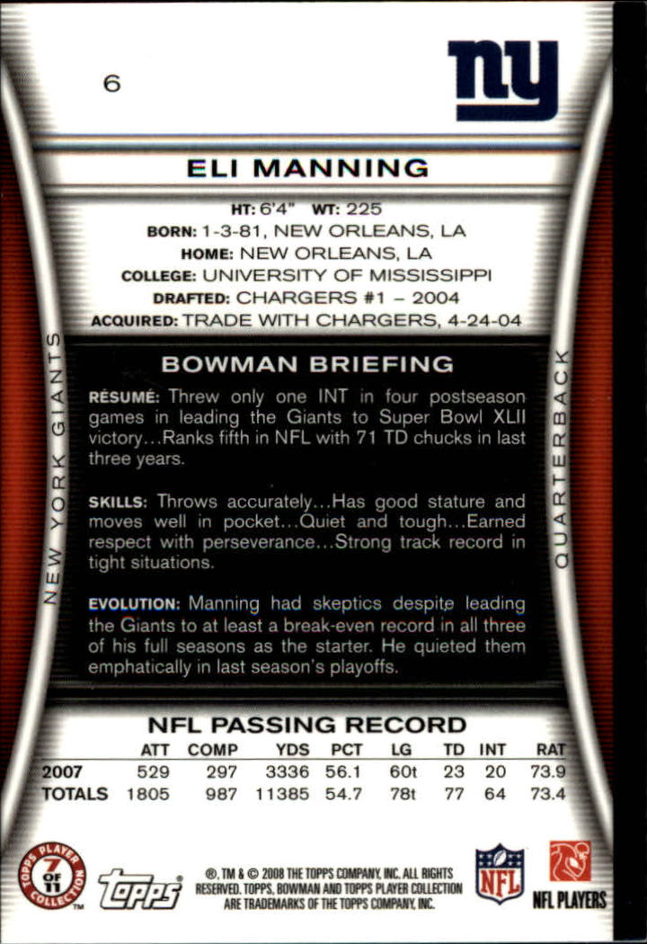 A5003- 2008 Bowman Football Cards 251-275 +Inserts -You Pick- 15+ FREE US SHIP - Picture 87 of 374