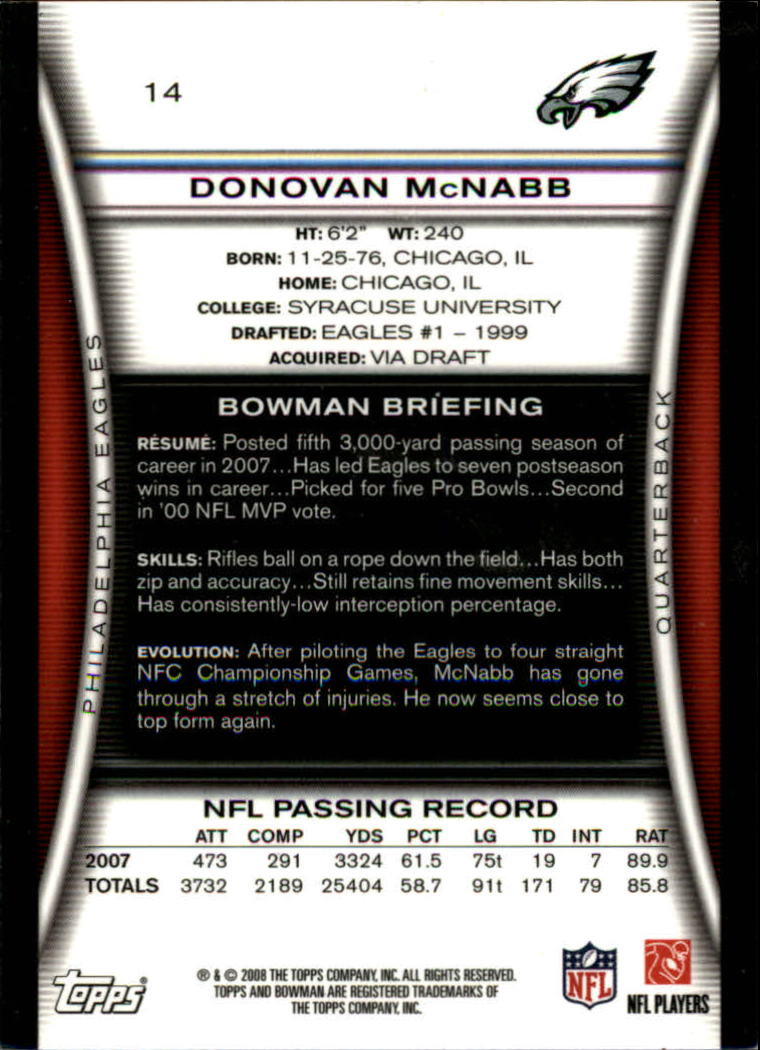 A5003- 2008 Bowman Football Cards 251-275 +Inserts -You Pick- 15+ FREE US SHIP - Picture 93 of 374