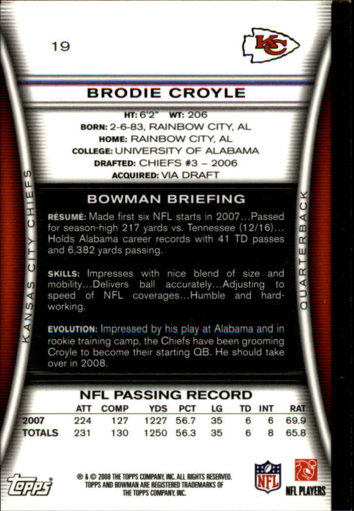 A5003- 2008 Bowman Football Cards 251-275 +Inserts -You Pick- 15+ FREE US SHIP - Picture 99 of 374