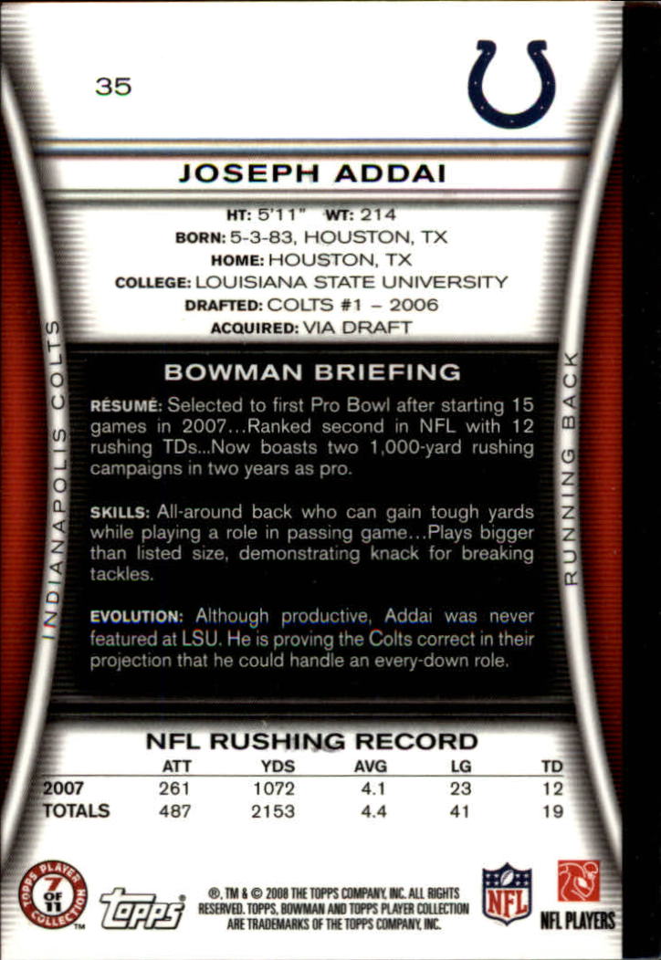 A5003- 2008 Bowman Football Cards 251-275 +Inserts -You Pick- 15+ FREE US SHIP - Picture 117 of 374