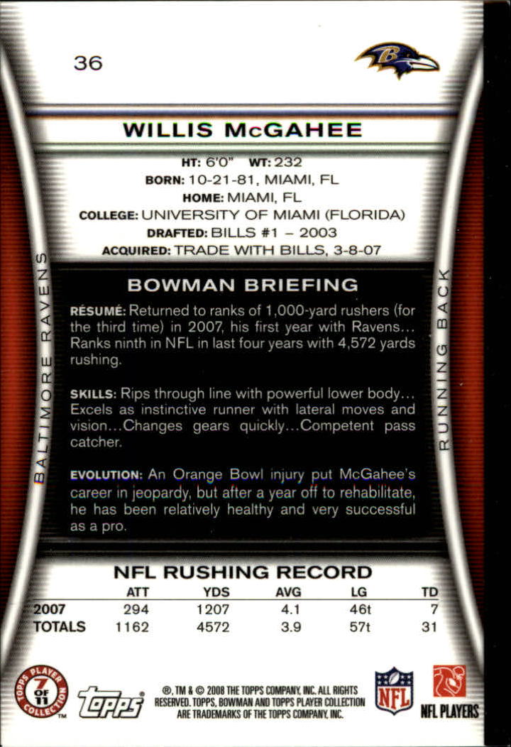 A5003- 2008 Bowman Football Cards 251-275 +Inserts -You Pick- 15+ FREE US SHIP - Picture 119 of 374
