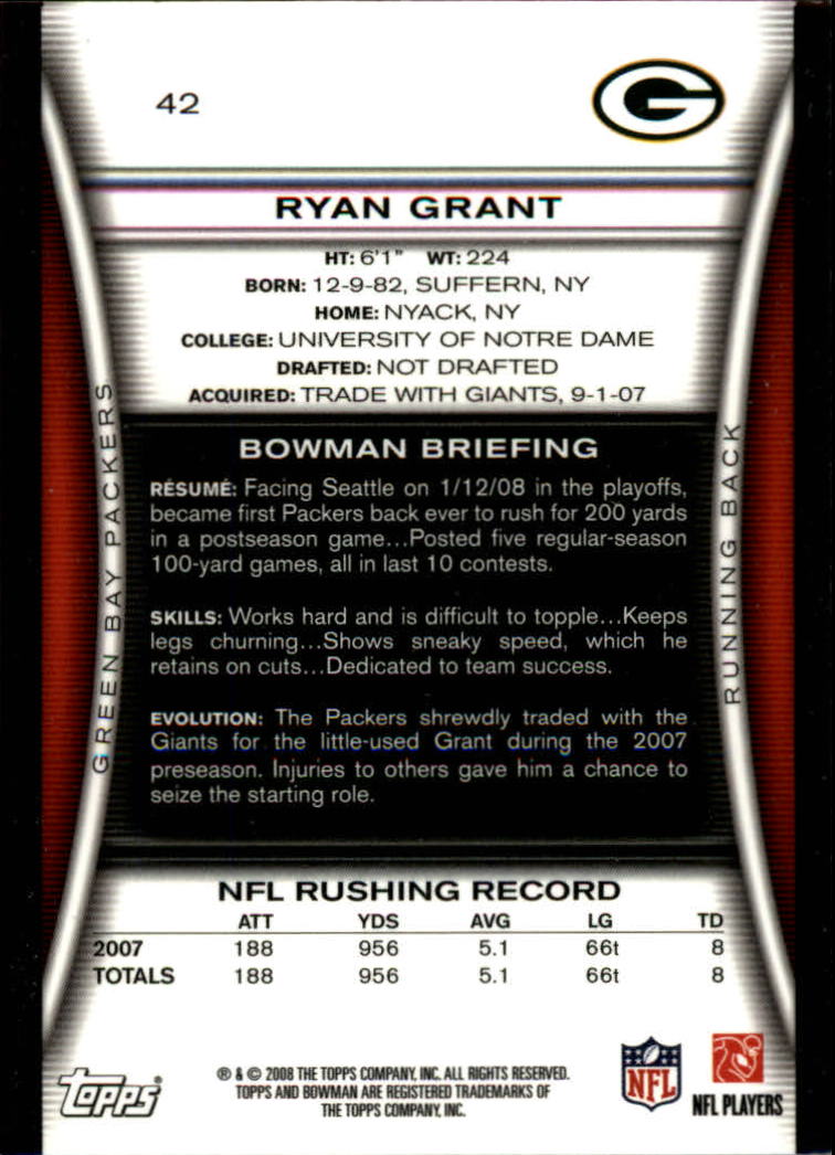 A5003- 2008 Bowman Football Cards 251-275 +Inserts -You Pick- 15+ FREE US SHIP - Picture 127 of 374