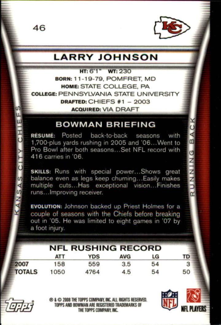 A5003- 2008 Bowman Football Cards 251-275 +Inserts -You Pick- 15+ FREE US SHIP - Picture 135 of 374