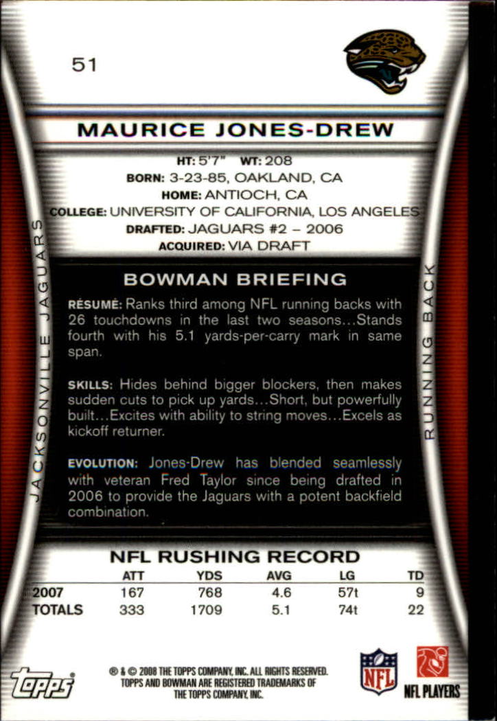 A5003- 2008 Bowman Football Cards 251-275 +Inserts -You Pick- 15+ FREE US SHIP - Picture 145 of 374