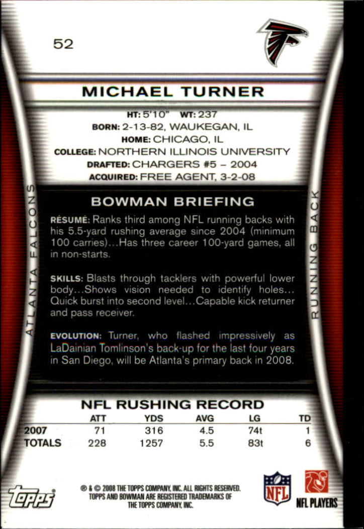 A5003- 2008 Bowman Football Cards 251-275 +Inserts -You Pick- 15+ FREE US SHIP - Picture 147 of 374