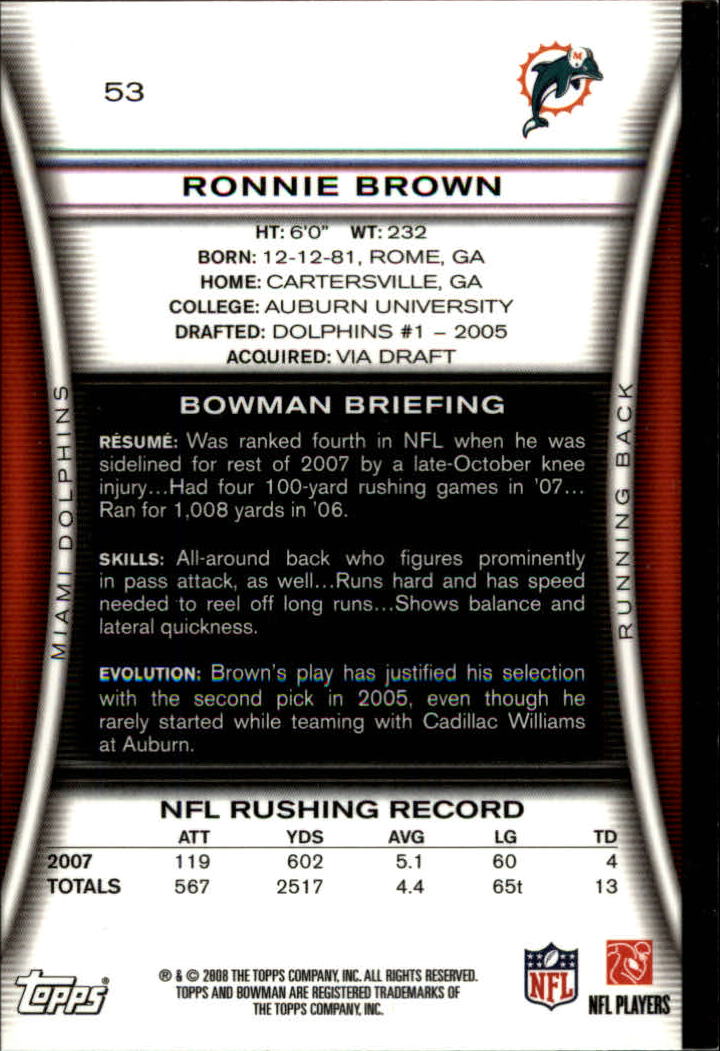 A5003- 2008 Bowman Football Cards 251-275 +Inserts -You Pick- 15+ FREE US SHIP - Picture 149 of 374