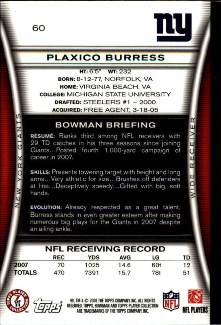 A5003- 2008 Bowman Football Cards 251-275 +Inserts -You Pick- 15+ FREE US SHIP - Picture 162 of 374