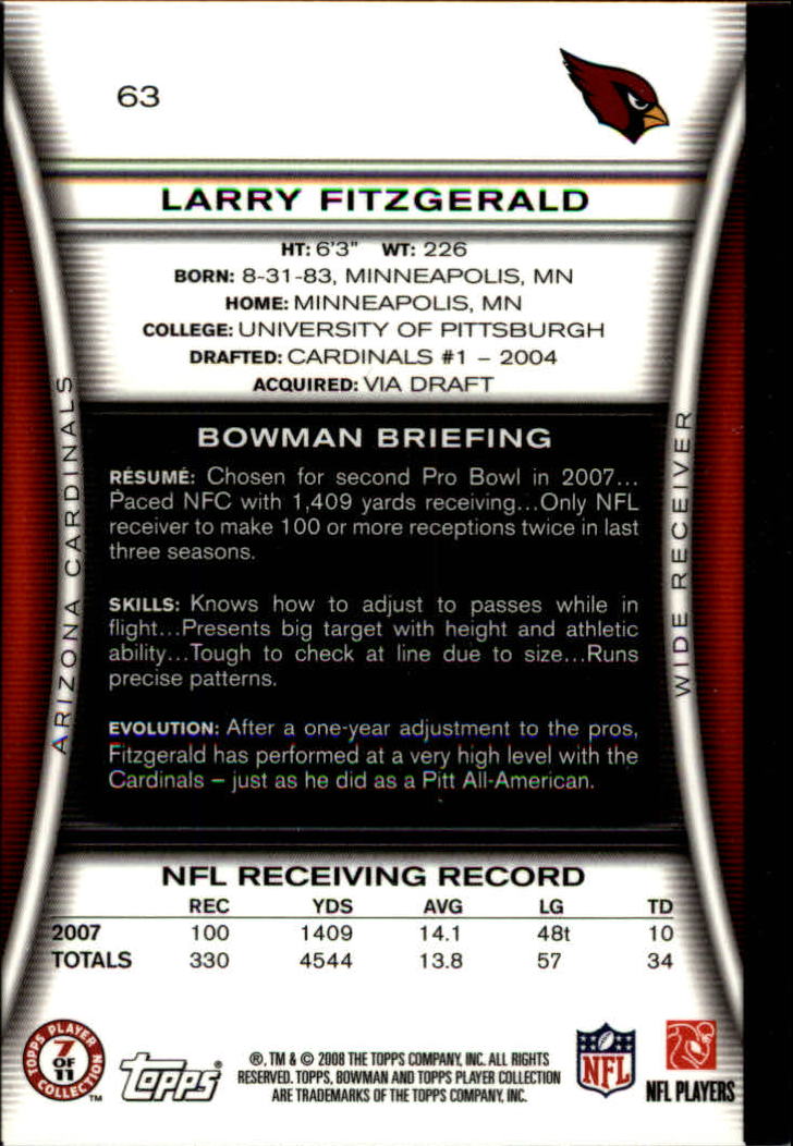 A5003- 2008 Bowman Football Cards 251-275 +Inserts -You Pick- 15+ FREE US SHIP - Picture 166 of 374