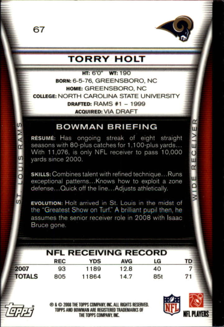 A5003- 2008 Bowman Football Cards 251-275 +Inserts -You Pick- 15+ FREE US SHIP - Picture 172 of 374