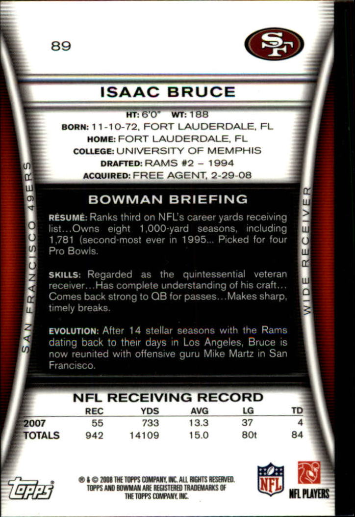 A5003- 2008 Bowman Football Cards 251-275 +Inserts -You Pick- 15+ FREE US SHIP - Picture 199 of 374