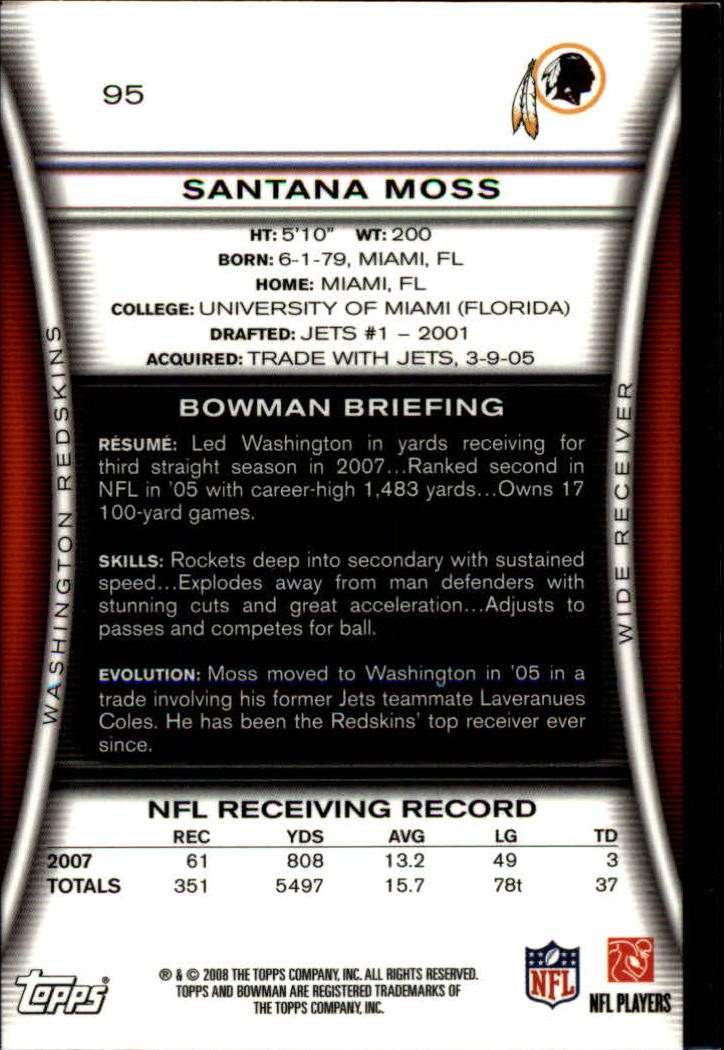 A5003- 2008 Bowman Football Cards 251-275 +Inserts -You Pick- 15+ FREE US SHIP - Picture 209 of 374