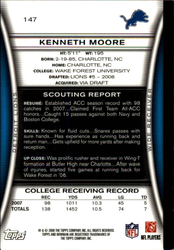 A5003- 2008 Bowman Football Cards 251-275 +Inserts -You Pick- 15+ FREE US SHIP - Picture 249 of 374