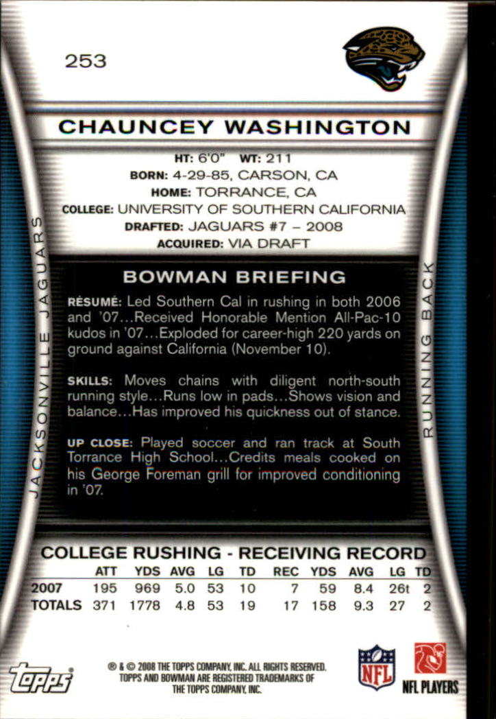 A5003- 2008 Bowman Football Cards 251-275 +Inserts -You Pick- 15+ FREE US SHIP - Picture 327 of 374