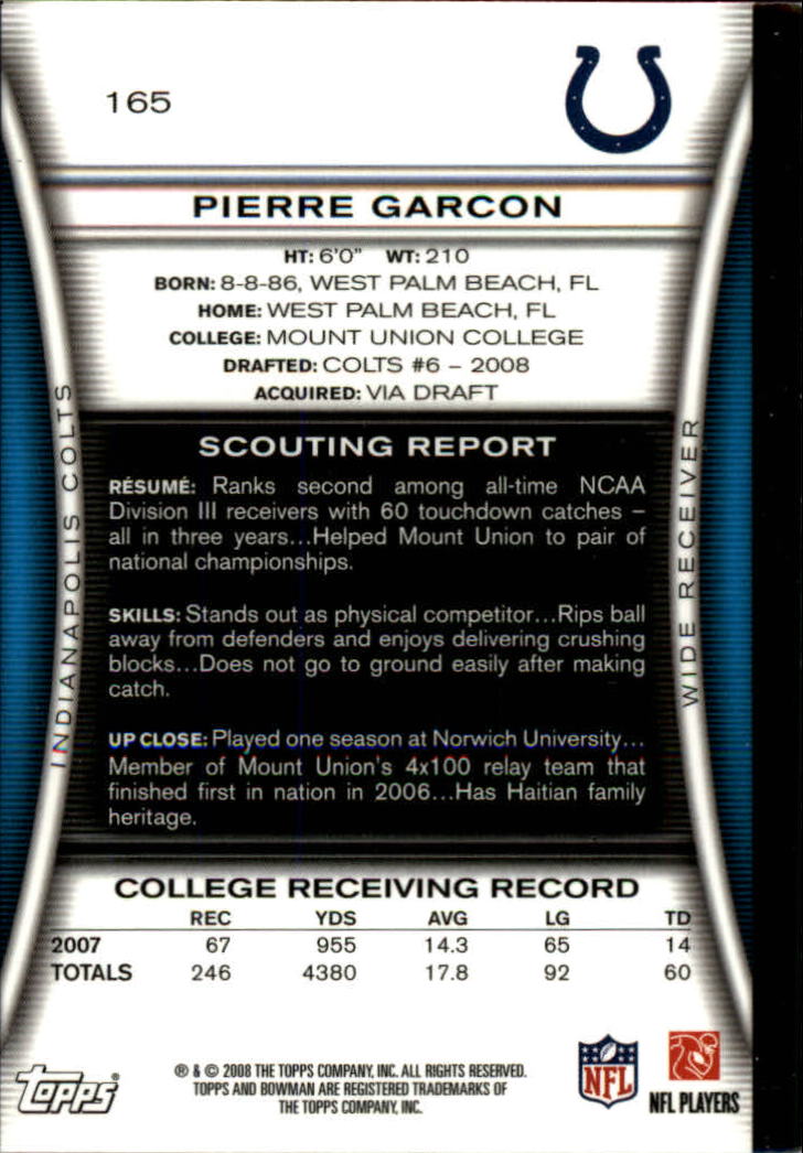 A5003- 2008 Bowman Football Cards 251-275 +Inserts -You Pick- 15+ FREE US SHIP - Picture 259 of 374