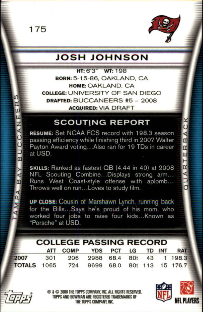 A5003- 2008 Bowman Football Cards 251-275 +Inserts -You Pick- 15+ FREE US SHIP - Picture 267 of 374