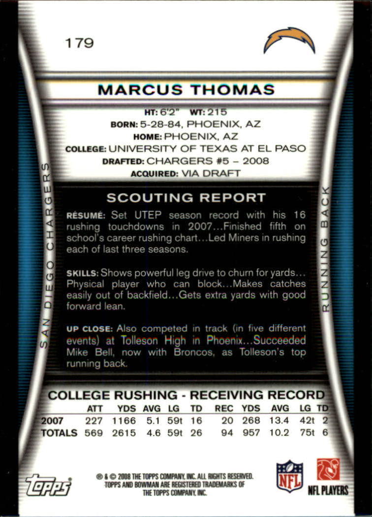 A5003- 2008 Bowman Football Cards 251-275 +Inserts -You Pick- 15+ FREE US SHIP - Picture 271 of 374