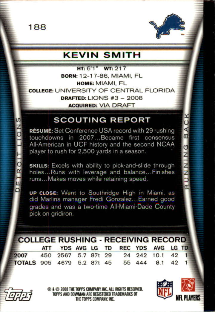 A5003- 2008 Bowman Football Cards 251-275 +Inserts -You Pick- 15+ FREE US SHIP - Picture 275 of 374