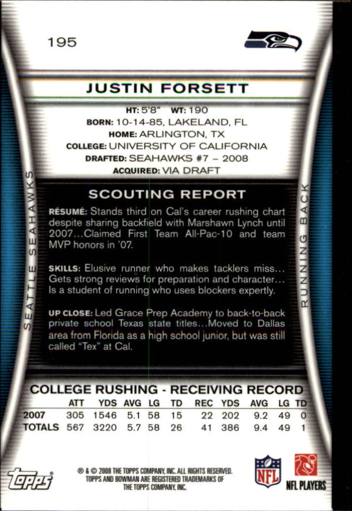 A5003- 2008 Bowman Football Cards 251-275 +Inserts -You Pick- 15+ FREE US SHIP - Picture 277 of 374