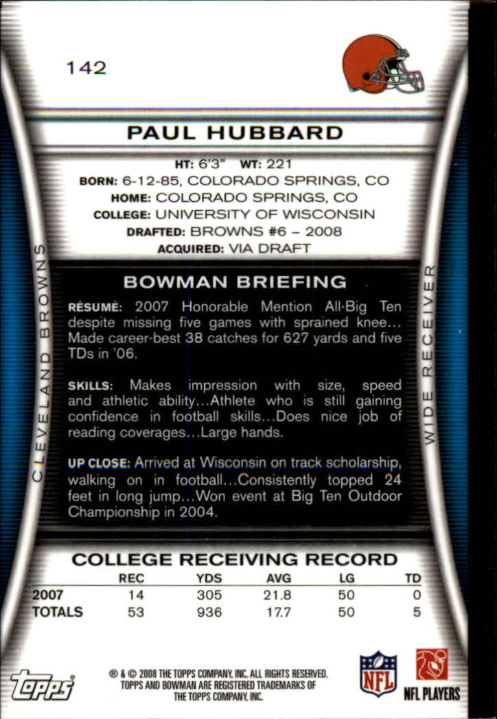 A5003- 2008 Bowman Football Cards 251-275 +Inserts -You Pick- 15+ FREE US SHIP - Picture 243 of 374