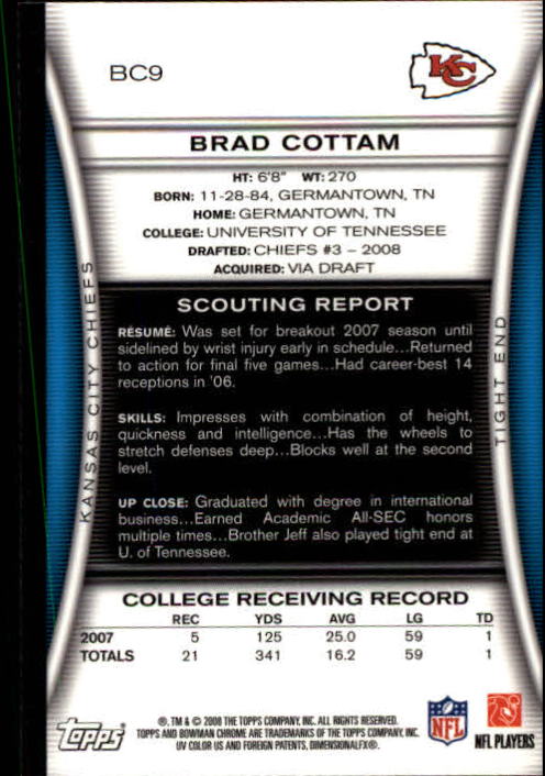 A1135- 2008 Bowman Chrome FB Cards 1-220 +Rookies -You Pick- 15+ FREE US SHIP - Picture 15 of 409
