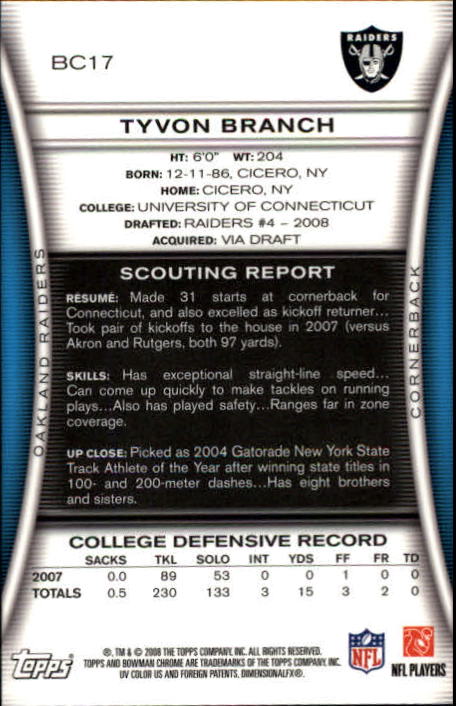 A1135- 2008 Bowman Chrome FB Cards 1-220 +Rookies -You Pick- 15+ FREE US SHIP - Picture 31 of 409