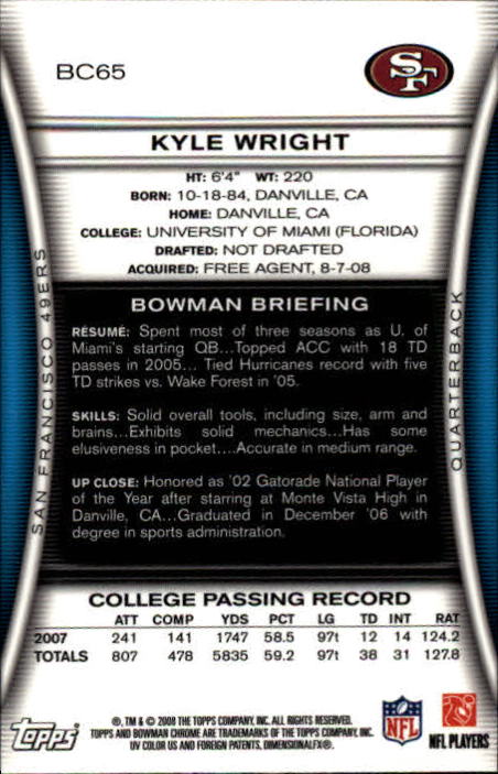 A1135- 2008 Bowman Chrome FB Cards 1-220 +Rookies -You Pick- 15+ FREE US SHIP - Picture 117 of 409