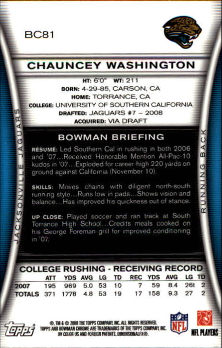 A1135- 2008 Bowman Chrome FB Cards 1-220 +Rookies -You Pick- 15+ FREE US SHIP - Picture 145 of 409