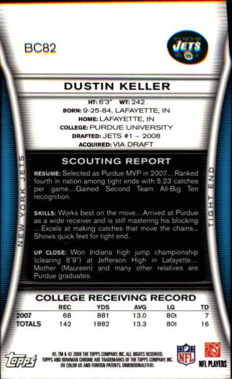 A1135- 2008 Bowman Chrome FB Cards 1-220 +Rookies -You Pick- 15+ FREE US SHIP - Picture 147 of 409