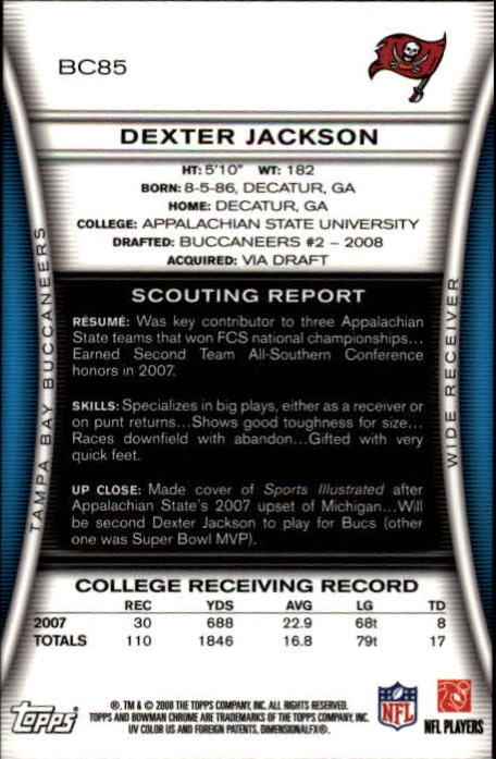 A1135- 2008 Bowman Chrome FB Cards 1-220 +Rookies -You Pick- 15+ FREE US SHIP - Picture 153 of 409