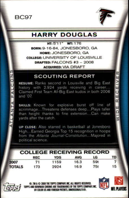 A1135- 2008 Bowman Chrome FB Cards 1-220 +Rookies -You Pick- 15+ FREE US SHIP - Picture 173 of 409