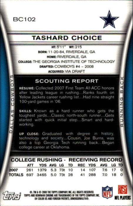 A1135- 2008 Bowman Chrome FB Cards 1-220 +Rookies -You Pick- 15+ FREE US SHIP - Picture 183 of 409