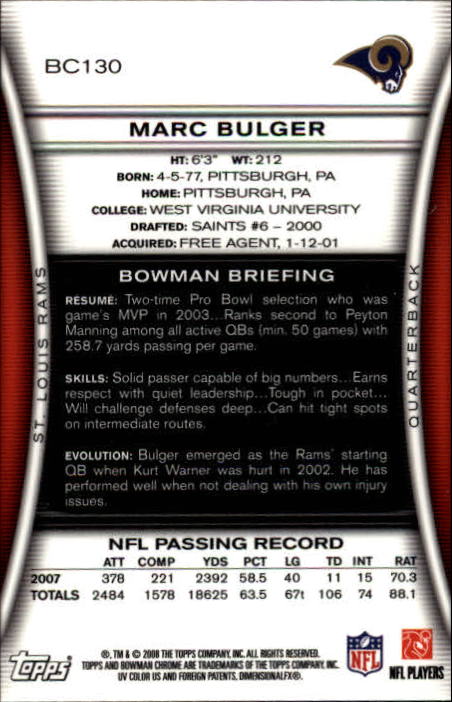 A1135- 2008 Bowman Chrome FB Cards 1-220 +Rookies -You Pick- 15+ FREE US SHIP - Picture 237 of 409