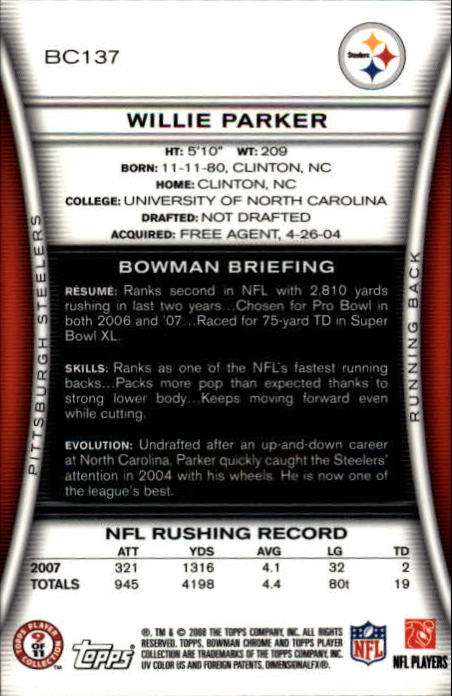 A1135- 2008 Bowman Chrome FB Cards 1-220 +Rookies -You Pick- 15+ FREE US SHIP - Picture 249 of 409