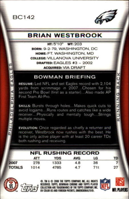 A1135- 2008 Bowman Chrome FB Cards 1-220 +Rookies -You Pick- 15+ FREE US SHIP - Picture 257 of 409