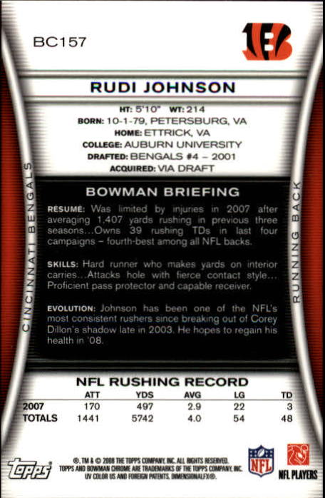 A1135- 2008 Bowman Chrome FB Cards 1-220 +Rookies -You Pick- 15+ FREE US SHIP - Picture 287 of 409