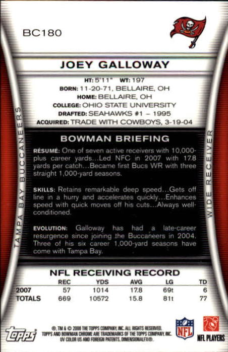A1135- 2008 Bowman Chrome FB Cards 1-220 +Rookies -You Pick- 15+ FREE US SHIP - Picture 333 of 409