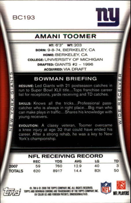 A1135- 2008 Bowman Chrome FB Cards 1-220 +Rookies -You Pick- 15+ FREE US SHIP - Picture 357 of 409