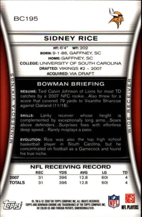 A1135- 2008 Bowman Chrome FB Cards 1-220 +Rookies -You Pick- 15+ FREE US SHIP - Picture 361 of 409