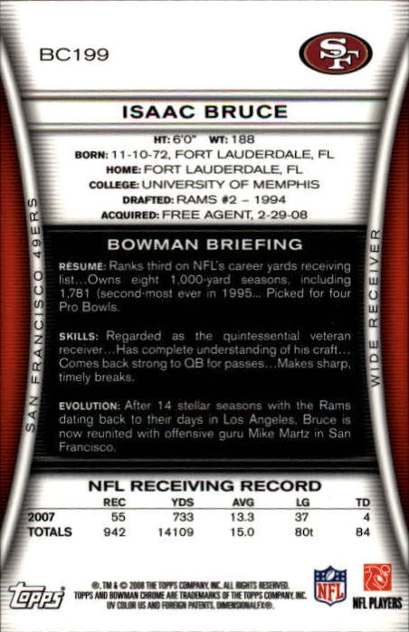 A1135- 2008 Bowman Chrome FB Cards 1-220 +Rookies -You Pick- 15+ FREE US SHIP - Picture 369 of 409