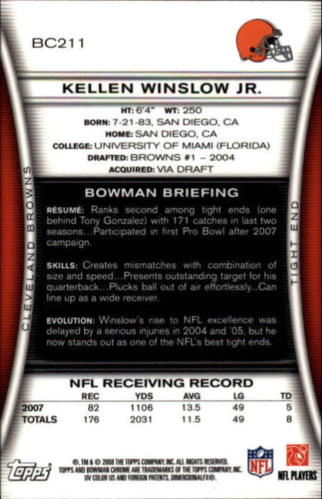 A1135- 2008 Bowman Chrome FB Cards 1-220 +Rookies -You Pick- 15+ FREE US SHIP - Picture 393 of 409