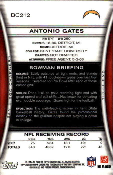 A1135- 2008 Bowman Chrome FB Cards 1-220 +Rookies -You Pick- 15+ FREE US SHIP - Picture 395 of 409